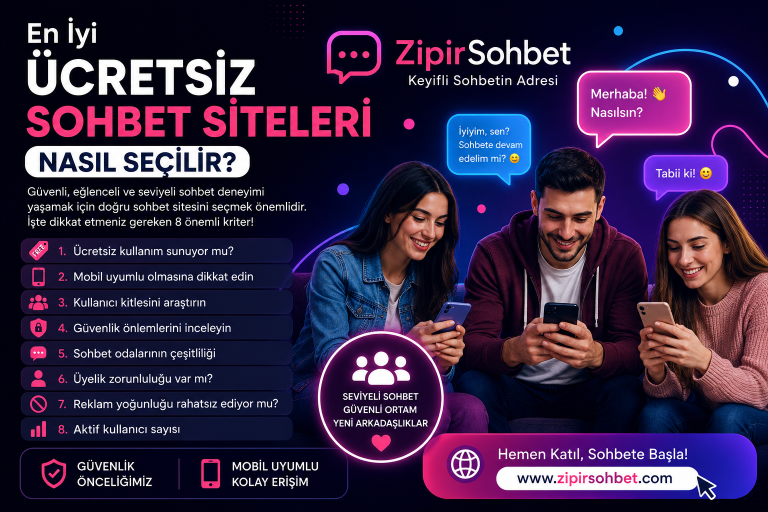 En İyi Ücretsiz Sohbet Siteleri Nasıl Seçilir?